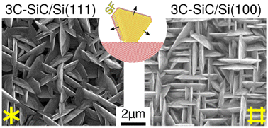 Graphical abstract: Nanostructured 3C-SiC on Si by a network of (111) platelets: a fully textured film generated by intrinsic growth anisotropy