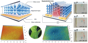 Graphical abstract: Building a DC electric field-driven wheat leaf-like surface pattern with a cholesteric liquid crystal fluoropolymer for directional droplet manipulation