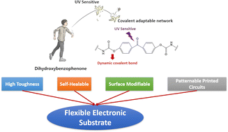 Graphical abstract: Thermal and UV light adaptive polyurethane elastomers for photolithography-transfer printing of flexible circuits