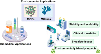 Graphical abstract: Environmental implications of metal–organic frameworks and MXenes in biomedical applications: a perspective