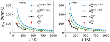 Graphical abstract: Distinct anharmonic characteristics of phonon-driven lattice thermal conductivity and thermal expansion in bulk MoSe2 and WSe2