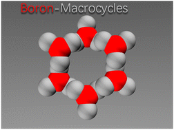 Graphical abstract: Synthesis, structure, and application of boron-containing macrocycles