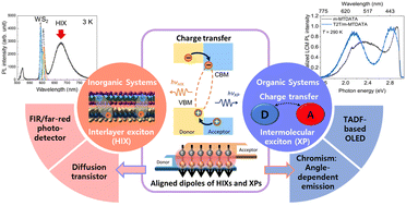 Graphical abstract: Interlayer and intermolecular excitons in various donor–acceptor heterostructures: applications to excitonic devices