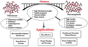 Graphical abstract: Synthesis, properties and biomedical perspective on vitrimers – challenges & opportunities