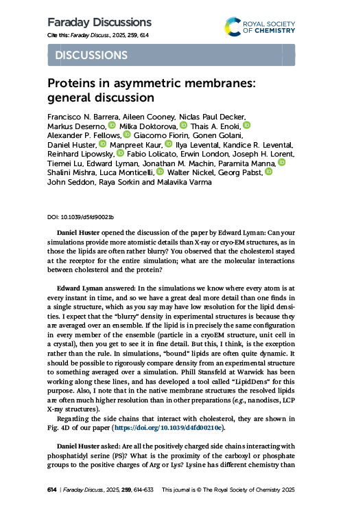 Proteins in asymmetric membranes: general discussion