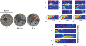 Graphical abstract: In situ monitoring of corrosion processes by coupled micro-XRF/micro-XRD mapping to understand the degradation mechanisms of reinforcing bars in hydraulic binders from historic monuments