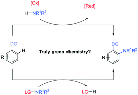 Graphical abstract: C–N coupling reactions with arenes through C–H activation: the state-of-the-art versus the principles of green chemistry