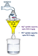 Graphical abstract: Removal of mercury and lead ions from water using bioinspired N3Se3 type small sized moieties