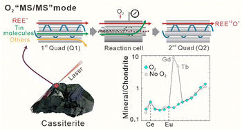 Graphical abstract: Accurate determination of ultra-trace rare earth elements by LA-ICP-MS/MS and its application to cassiterite for effective elimination of Gd and Tb false positive anomalies