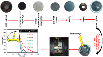 Graphical abstract: Photo-rechargeable zinc ion capacitors using MoS2/NaTaO3/CF dual-acting electrodes prepared by photodeposition method