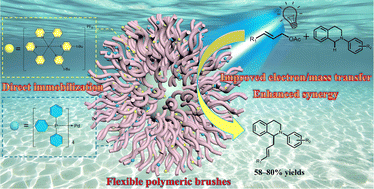 Graphical abstract: Efficient synergistic photocatalysis of supported Ir/Pd dual metal catalysts based on flexible polymeric brushes