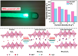 Graphical abstract: Binder-free V2O5-carbon nanotube composite films for high-performance aqueous manganese-ion batteries