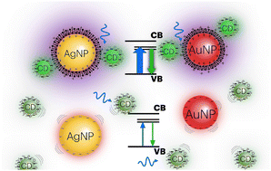 Graphical abstract: Engineering the surface of carbon dots for enhanced photoluminescence and controlled plasmonic interactions