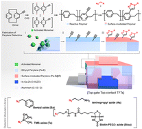 Graphical abstract: Tunable dielectric properties of a parylene dielectric layer through surface-modulation by click chemistry