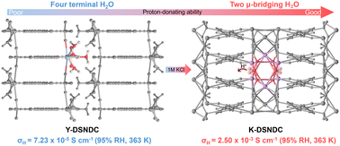 Graphical abstract: Coordinated water modulation for proton conductivity via post-synthetic transmetalation in yttrium-based coordination polymers