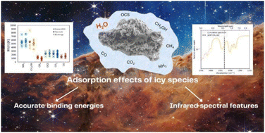 Graphical abstract: Predicting accurate binding energies and vibrational spectroscopic features of interstellar icy species. A quantum mechanical study