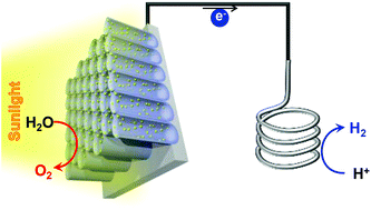 Graphical abstract: Water splitting using a three-dimensional plasmonic photoanode with titanium dioxide nano-tunnels