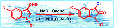 Graphical abstract: An efficient synthesis of versatile synthon 3-chlorooxindoles with NaCl/oxone
