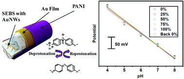 Graphical abstract: Stretchable gold fiber-based wearable electrochemical sensor toward pH monitoring