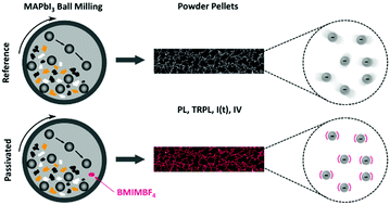 Graphical abstract: Suppressed ion migration in powder-based perovskite thick films using an ionic liquid