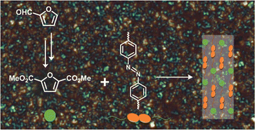 Graphical abstract: Photo-responsive liquid crystalline polymer from a renewable furfural derivative of dimethyl 2,5-furandicarboxylate via catalytic carbonylative esterification