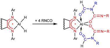 Graphical abstract: Hydro-coupling of isocyanates promoted by 1,2-bis(arylimino)acenaphthene aluminum hydrides