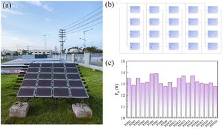 Graphical abstract: Report on the relevance of perovskite module outdoor ageing performance and indoor UV degradation trend