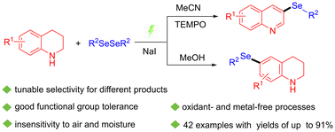 Graphical abstract: Tunable selective electrochemical selenization of tetrahydroquinolines with diselenides