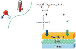 Graphical abstract: Ionic liquid-modified perovskite films for enhanced solar cell stability