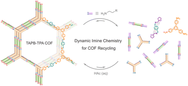Graphical abstract: Chemical recycling of imine-linked covalent organic frameworks