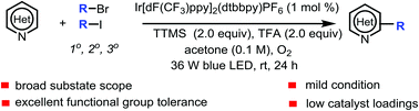 Graphical abstract: Visible-light-mediated Minisci C–H alkylation of heteroarenes with unactivated alkyl halides using O2 as an oxidant