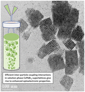 Graphical abstract: Promoting solution-phase superlattices of CsPbBr3 nanocrystals