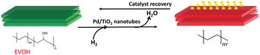 Graphical abstract: Selective deoxygenation of polar polymers using metal supported on TiO2 nanotubes