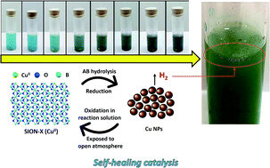 Graphical abstract: Discovery of a self-healing catalyst for the hydrolytic dehydrogenation of ammonia borane