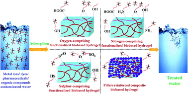 Graphical abstract: Functional biobased hydrogels for the removal of aqueous hazardous pollutants: current status, challenges, and future perspectives