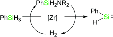 Graphical abstract: Catalytic N–Si coupling as a vehicle for silane dehydrocoupling via α-silylene elimination