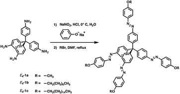 Graphical abstract: Solution and solid state photochromism in a family of shape persistent azobenzene tetramers functionalized with alkyloxy substituents