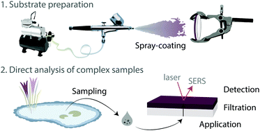 Graphical abstract: Filter paper based SERS substrate for the direct detection of analytes in complex matrices