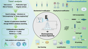 Graphical abstract: Advancing electrospun nanofiber scaffolds for next-generation tissue engineering: from trend analysis to multifunctionalization and hybrid fabrication