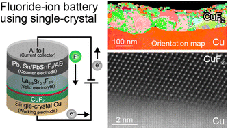 Graphical abstract: Fluorination of single-crystal copper electrodes in fluoride-ion batteries