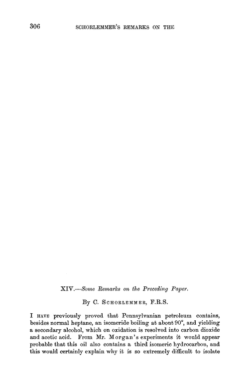 XIV.—Some remarks on the preceding paper