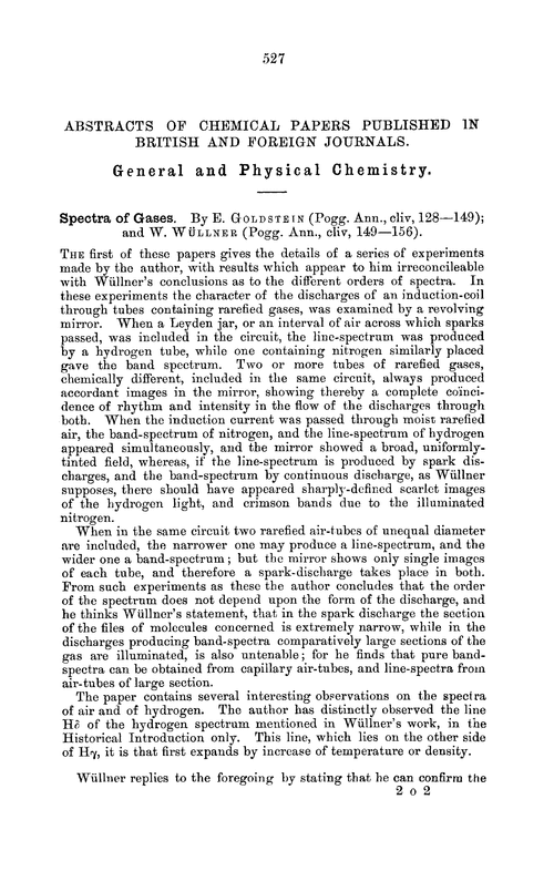 General and physical chemistry