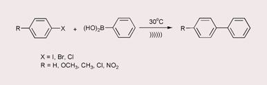 Graphical abstract: Ultrasound promoted Suzuki cross-coupling reactions in ionic liquid at ambient conditions