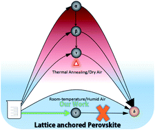 Graphical abstract: Degradation induced lattice anchoring self-passivation in CsPbI3−xBrx