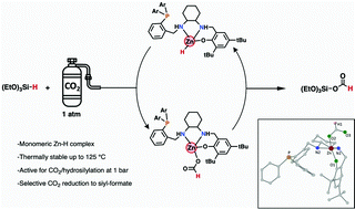 Graphical abstract: Thermally stable zinc hydride catalyst for hydrosilylation of CO2 to silyl formate at atmospheric pressure