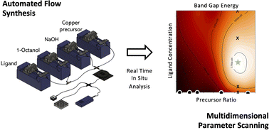 Graphical abstract: Flow synthesis and multidimensional parameter screening enables exploration and optimization of copper oxide nanoparticle synthesis