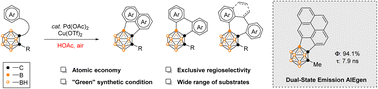 Graphical abstract: Palladium-catalyzed intramolecular aerobic oxidative cross-coupling of BH/CH between o-carborane and arenes