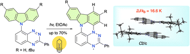 Graphical abstract: Photochemical synthesis of carbazole-fused Blatter radicals: effective spin injection to the carbazole system