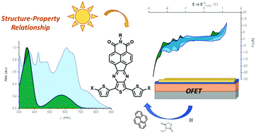 Graphical abstract: Effective interplay of donor and acceptor groups for tuning optoelectronic properties in oligothiophene–naphthalimide assemblies