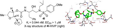 Graphical abstract: Design of substituted tetrahydrofuran derivatives for HIV-1 protease inhibitors: synthesis, biological evaluation, and X-ray structural studies